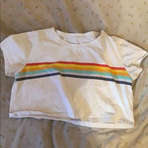 Romwe Stripe Crop Top